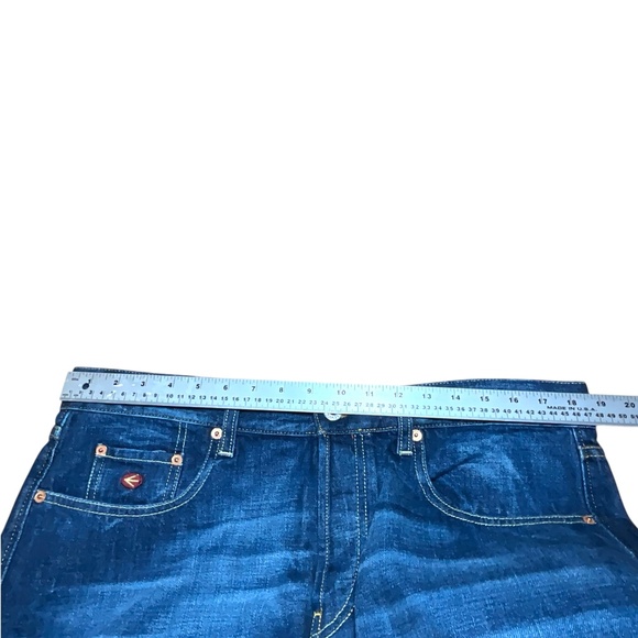 ENERGIE Regent 100% Cotton Y2K Straight Leg Jeans Button Fly Like New Unisex 36 - Picture 6 of 12